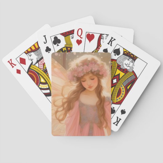 Jeu De Cartes Peinture Imaginaire Fée Rose Cute (dos)