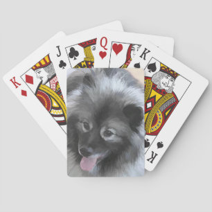 Jeu De Cartes Peinture Keeshond Bailey - Cute Original Chien Art