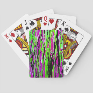 Jeu De Cartes Peinture Neon Paint Purple Vert et Noir