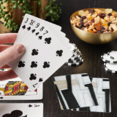 Jeu De Cartes Peinture noire et blanche abstraite (In Situ)