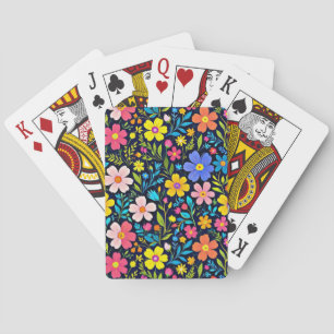 Jeu De Cartes Peinture numérique florale motif fleurs