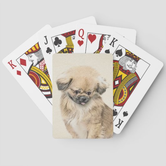 Jeu De Cartes Peinture Pekingese - Cute Original Chien Art (dos)