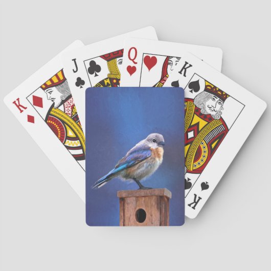 Jeu De Cartes Peinture pour oiseaux bleus (femelle) - Art origin (dos)