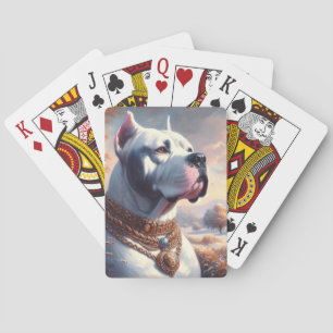 Jeu De Cartes Peinture rétro Dogo Argentino