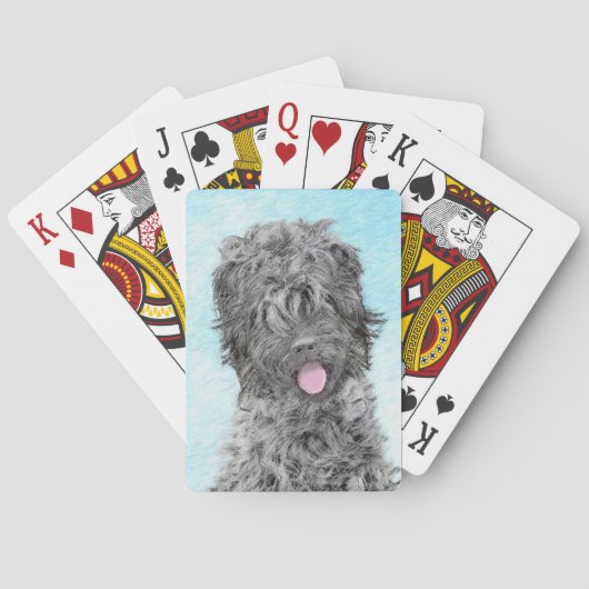 Jeu De Cartes Peinture russe Terrier noir - Chien original migno (dos)