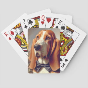 Jeu De Cartes Peinture vintage à la hache Basset