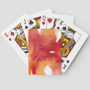 Jeu De Cartes Peintures Abstraites à l'aquarelle