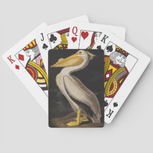 Jeu De Cartes Pélican blanc d'Audubon - Impression vintage d'ois