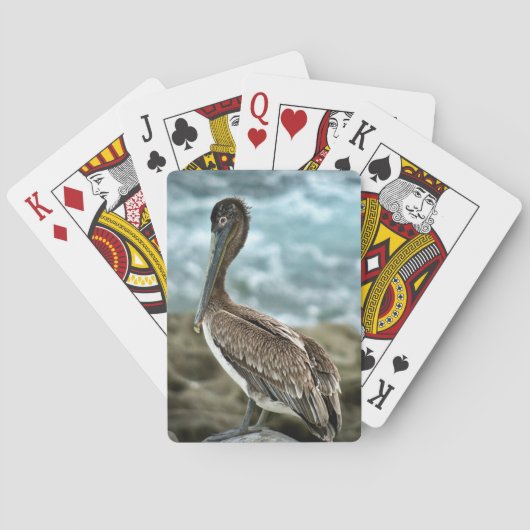 Jeu De Cartes Pélican Brown au bord de l'océan (dos)