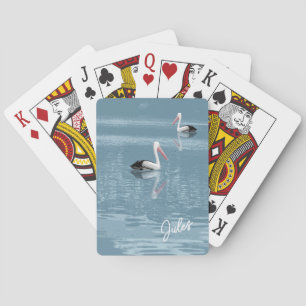 Jeu De Cartes Pelican Couple Paddle Calm Blue Water ajouter nom