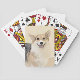 Jeu De Cartes Pembroke Welsh Corgi Peinture - Art Chien original