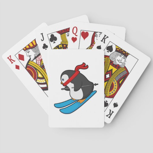 Jeu De Cartes Penguin as Skier with Ski (dos)