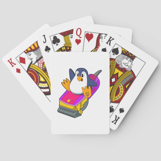 Jeu De Cartes Penguin comme coiffeur avec Razor (dos)