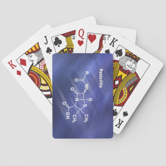 Jeu De Cartes pénicilline, antibiotique, structural chemical (dos)