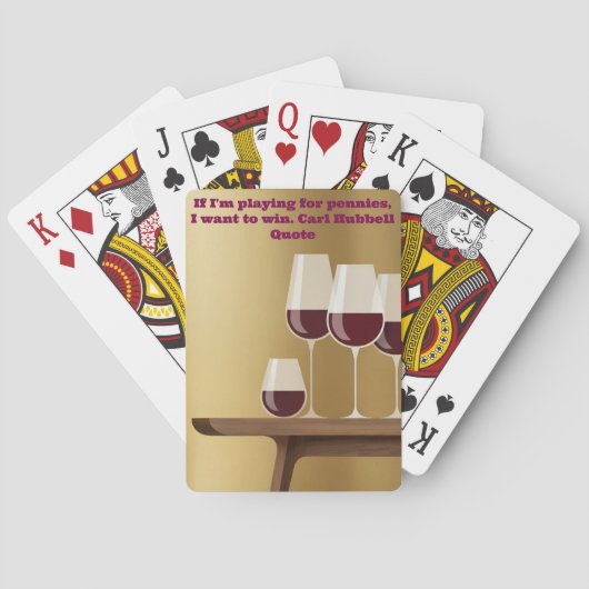 Jeu De Cartes Pennies Winning Quote Card Deck (dos)