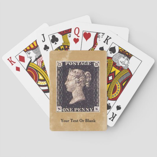 Jeu De Cartes Penny Black Postage Timbre (dos)