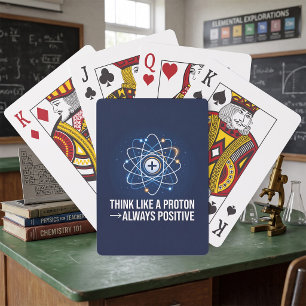 Jeu De Cartes Pensez comme un proton toujours positif Science