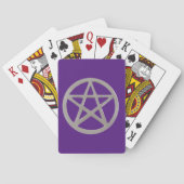 Jeu De Cartes Pentacle en argent et pourpre (dos)