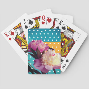 Jeu De Cartes Peonies et points roses Jouer des cartes