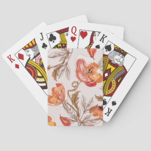 Jeu De Cartes Pépites Arrière - plans beige Motif d'aquarelle