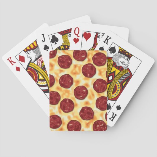 Jeu De Cartes Pepperoni Pizza Motif (dos)