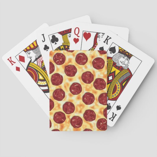 Jeu De Cartes Pepperoni Pizza Motif (dos)