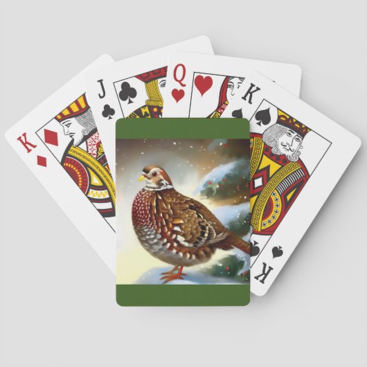 Jeu De Cartes Perdrix de Noël (1) (dos)