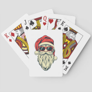 Jeu De Cartes Père Noël avec des lunettes