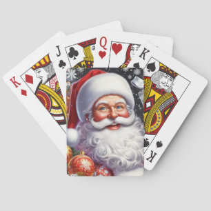 Jeu De Cartes Père Noël classique avec présent & ornements