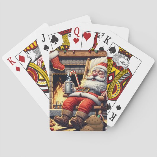 Jeu De Cartes Père Noël dort Noël (dos)