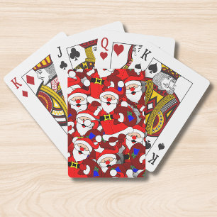 Jeu De Cartes Père Noël drôle Collage de Noël