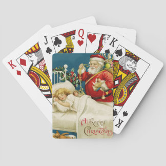 Jeu De Cartes Père Noël et petite fille qui dort