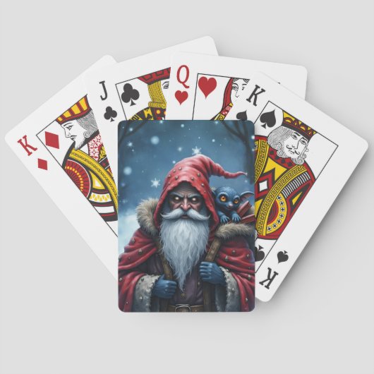 Jeu De Cartes Père Noël Frostbite et son elfe de malice. (dos)