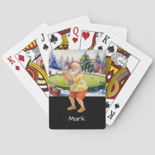 Jeu De Cartes Père Noël golfeur porte une chemise hawaïenne