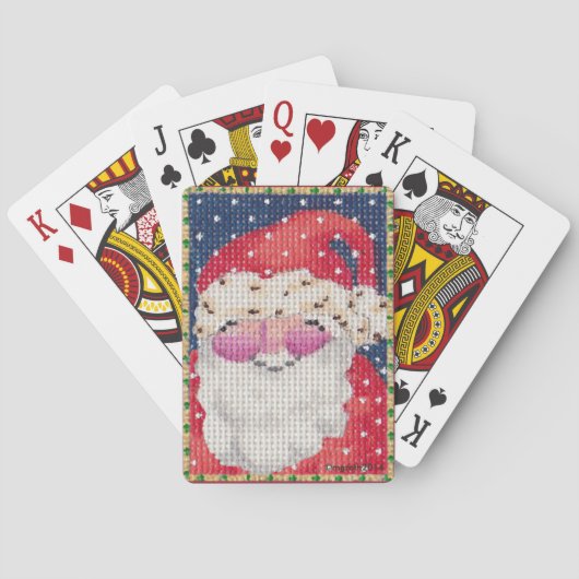 Jeu De Cartes Père Noël jouant aux cartes (dos)