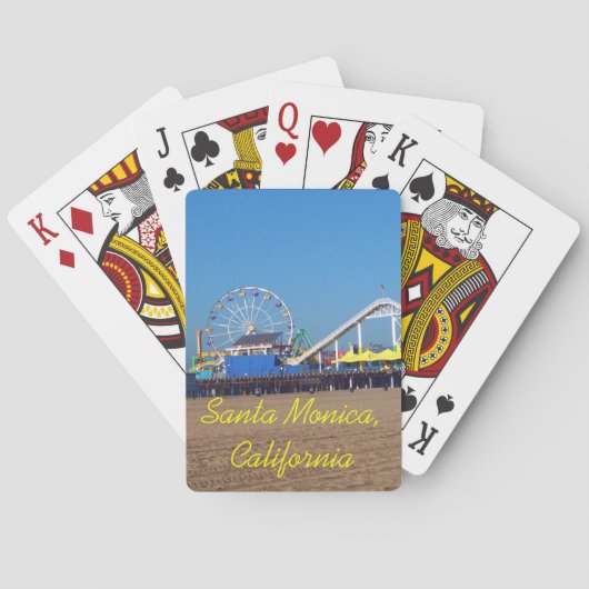 Jeu De Cartes Père Noël Monica Beach Pier ferris roue Jouer Cart (dos)