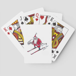 Jeu De Cartes Père Noël Skiing Poker jouer aux cartes