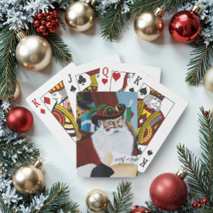 Jeu De Cartes Père Noël Steampunk Victorien Fantaisie d'Art de N