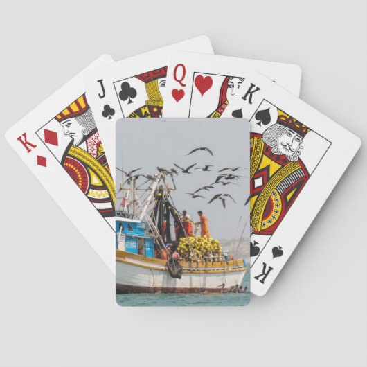 Jeu De Cartes Pérou, Los Organos. Bateau De Pêche À Los Organos (dos)