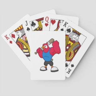 Jeu De Cartes Perroquet au baseball avec batte de baseball