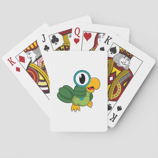 Jeu De Cartes Perroquet avec verre de nivellement (dos)