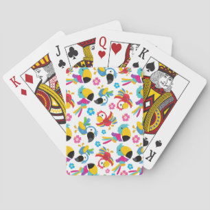Jeu De Cartes Perroquets colorés, Perroquets tropicaux, Oiseaux,