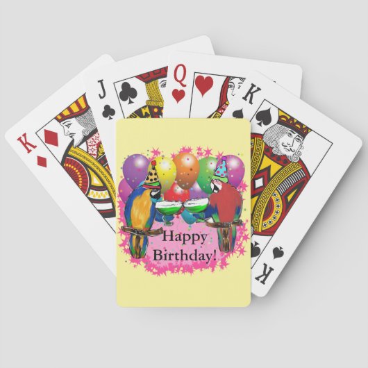 JEU DE CARTES PERROQUETS D'ANNIVERSAIRE (dos)