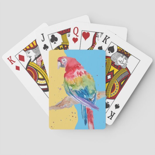 Jeu De Cartes Perroquets de perroquets de Macaw rouge Jouer des  (dos)