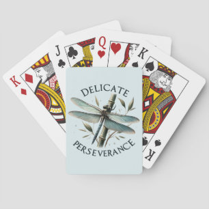 Jeu De Cartes Persévérance délicate - libellule artistique