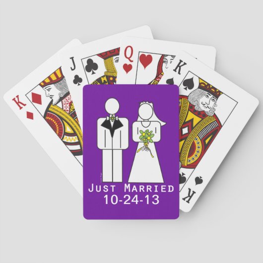 Jeu De Cartes Personalisé Juste Marié (dos)