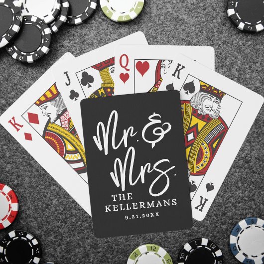 Jeu De Cartes Personalized Black Wedding