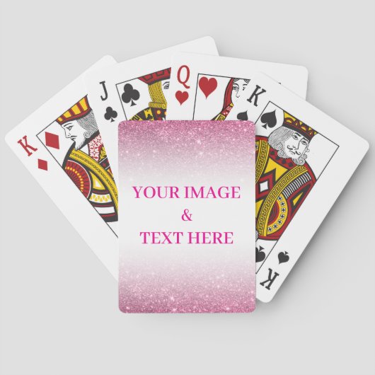 Jeu De Cartes Personalized Custom Your Own Photo & Text (dos)