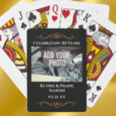 Jeu De Cartes Personalized Elegant 50th Anniversary Photo Gift