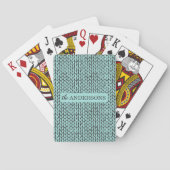 Jeu De Cartes Personalized Family Name Cozy Knit Pattern Playing (dos)